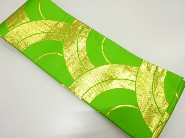 JAPANESE KIMONO / HANHABA OBI FOR DANCE / WOVEN ABSTRACT PATTERN